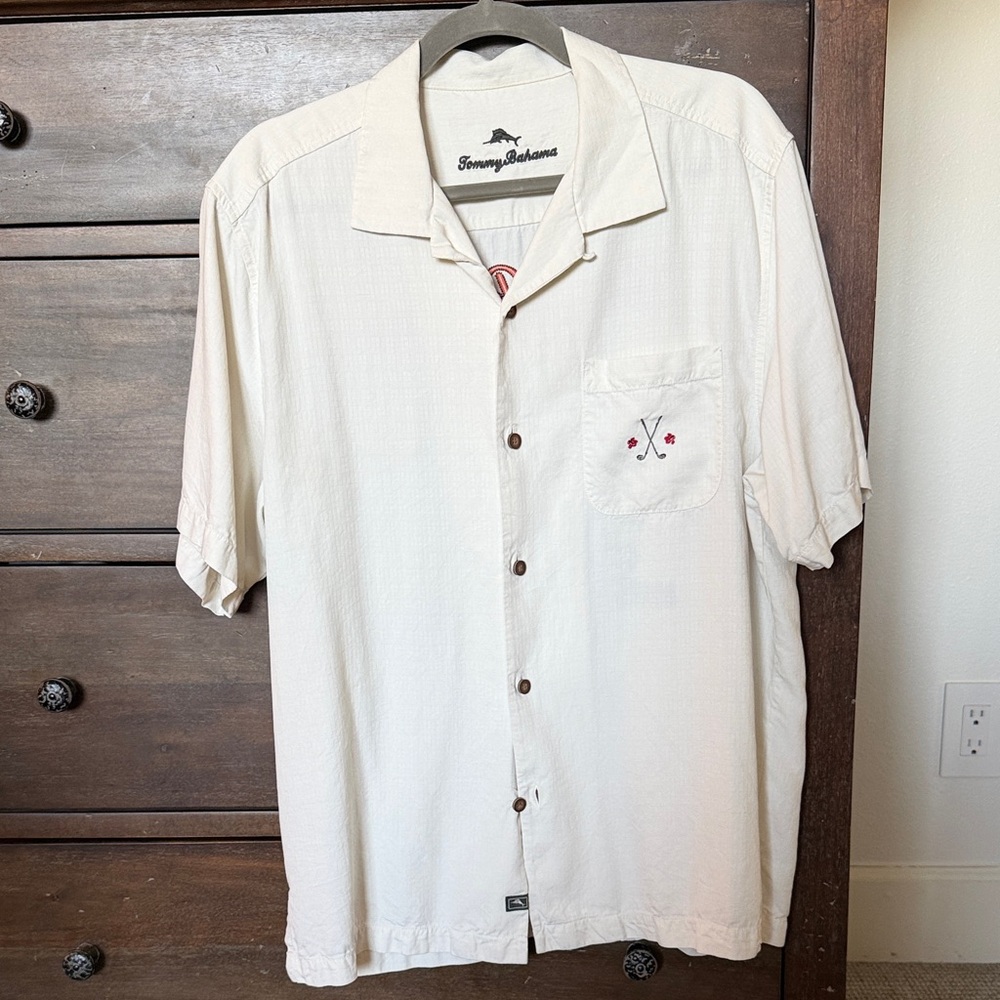Tommy Bahama silk camp shirt-Size M